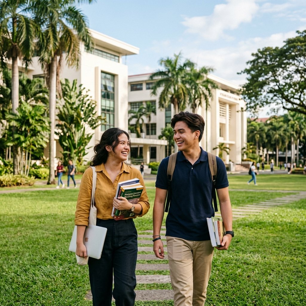 Filipino College Students on Campus